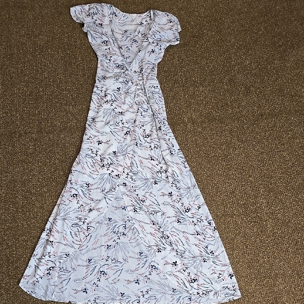 EMORY PARK Floral White Maxi Dress